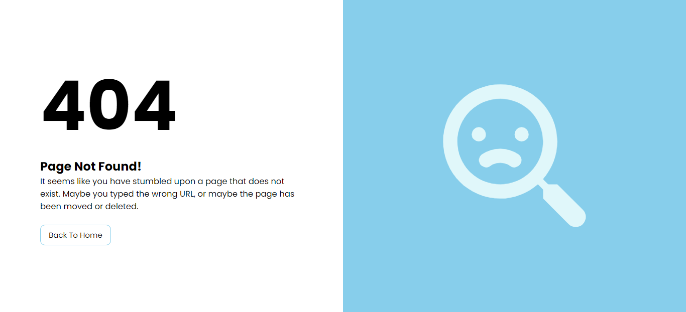 Page 404 Simple Two Column