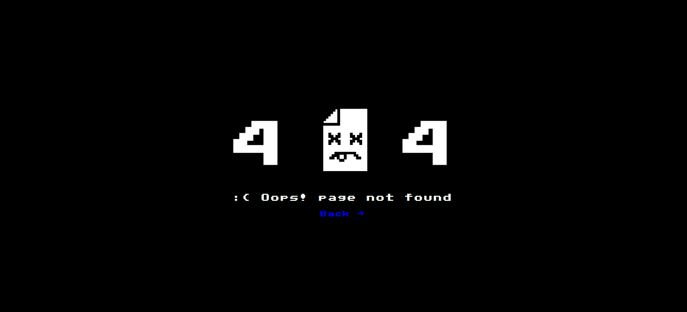 Page 404 pixelated